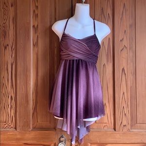 Sparkly Purple Dance Performance Dress